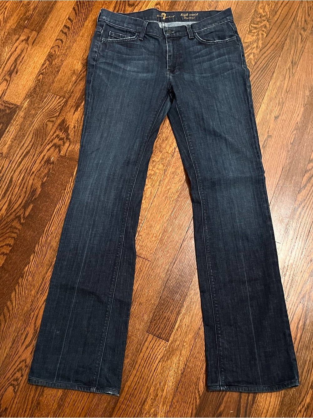 7 For All Mankind Dark Wash High Rise Bootcut Jeans 7FAM 31